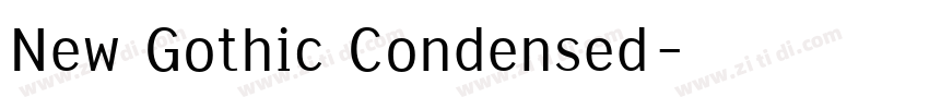 New Gothic Condensed字体转换